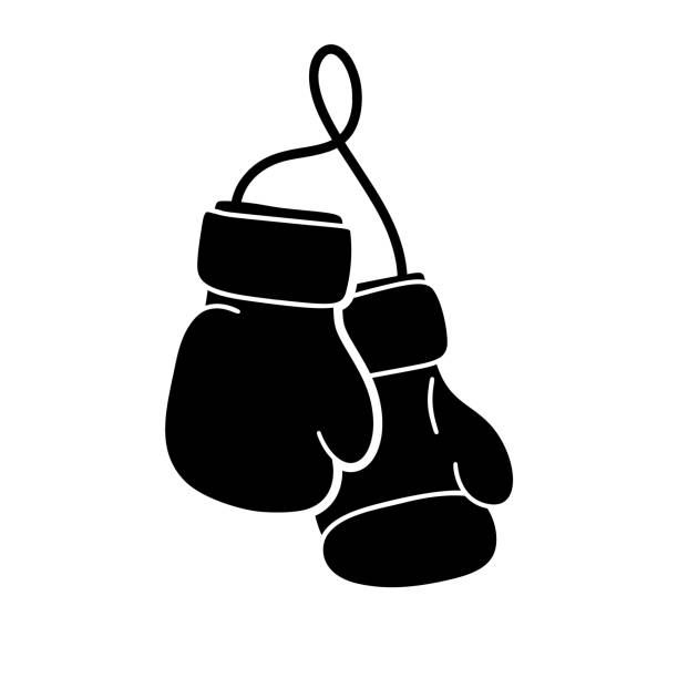 Detail Black And White Boxing Gloves Clipart Nomer 2