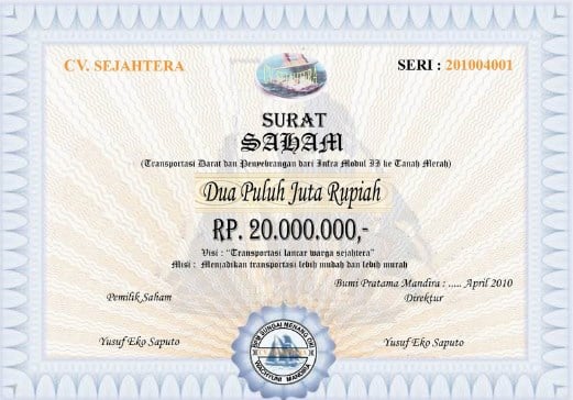 Detail Contoh Saham Biasa Nomer 3