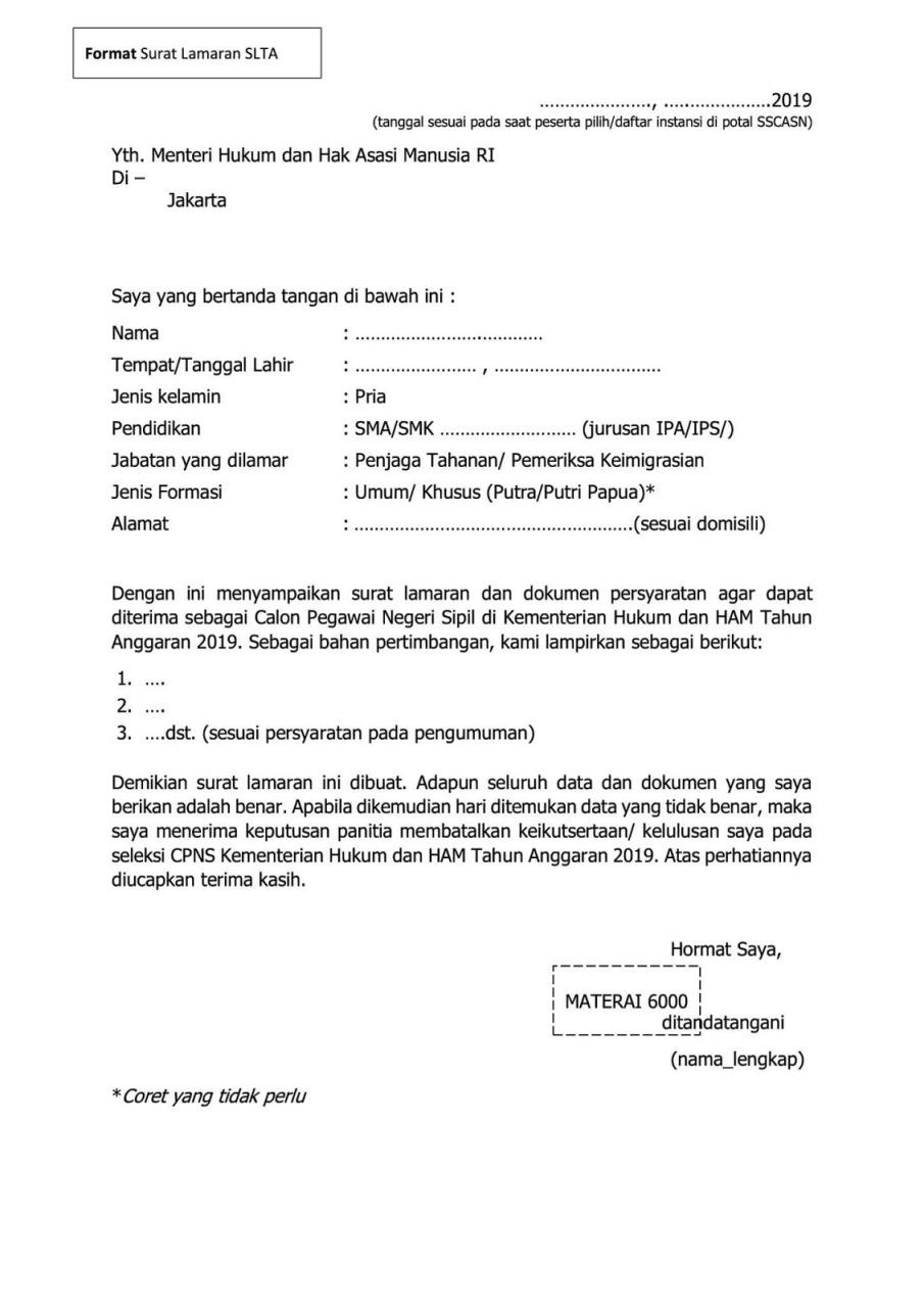 Detail Contoh Surat Lamaran Kerja Pegawai Non Pns Nomer 21