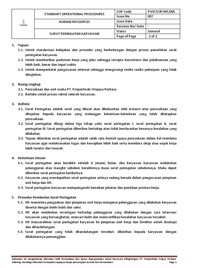 Detail Contoh Surat Peringatan Untuk Karyawan Nomer 51