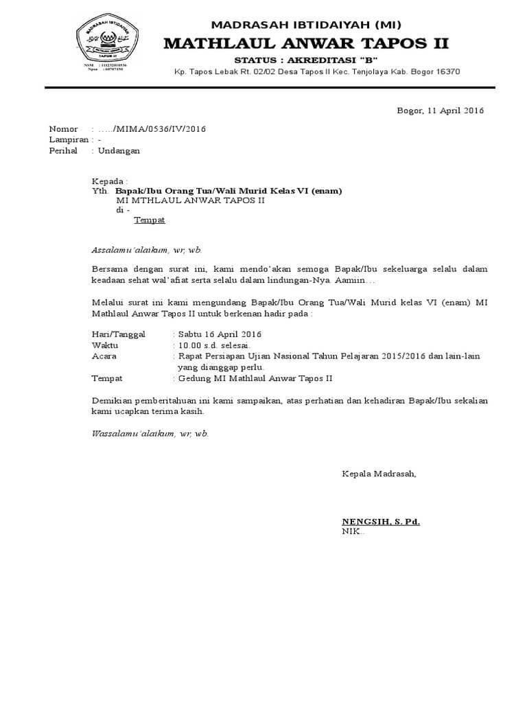 Contoh Surat Undangan Resmi Desa - 50+ Koleksi Gambar