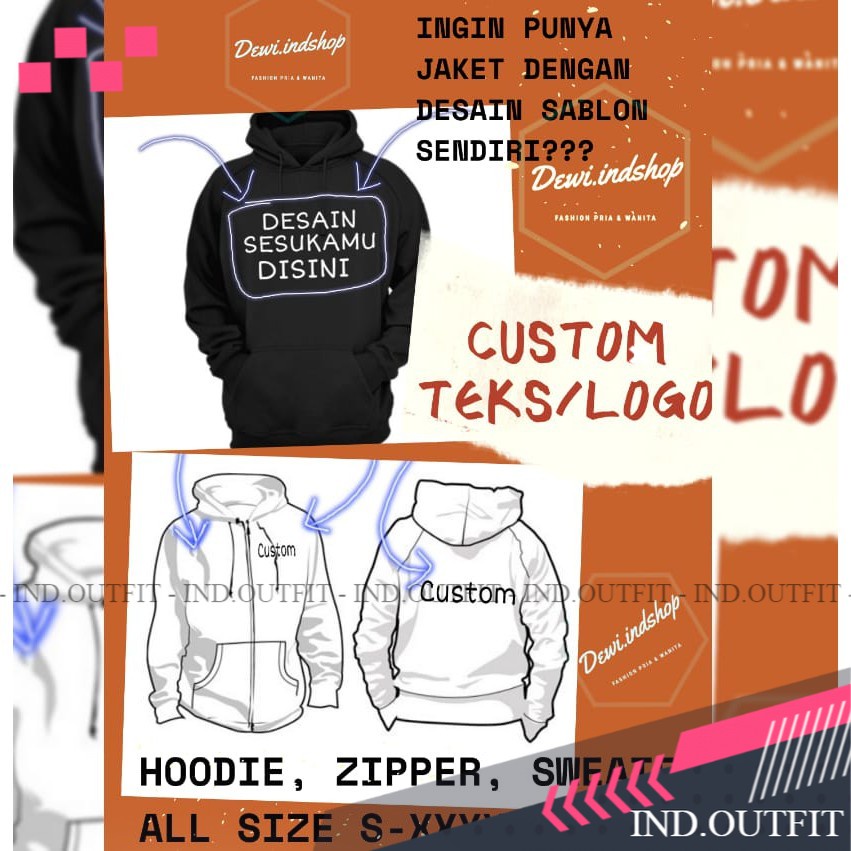 Detail Desain Jaket Hoodie Nomer 40