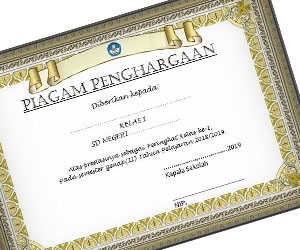 Detail Desain Piagam Penghargaan Juara Kelas Nomer 15