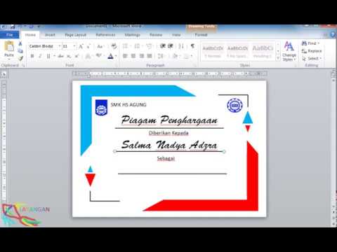 Detail Desain Piagam Penghargaan Juara Kelas Nomer 50