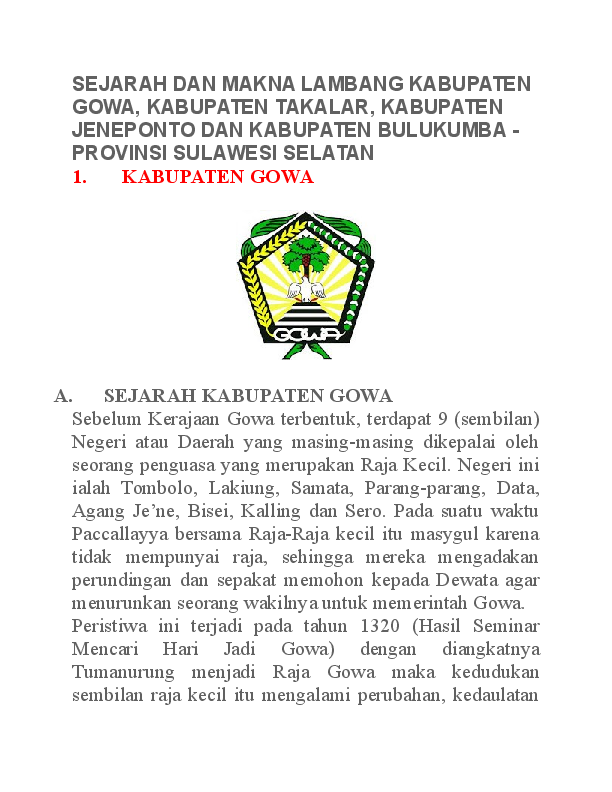 Detail Download Logo Kabupaten Gowa Nomer 16