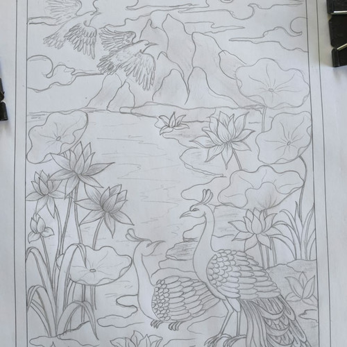 Detail Gambar Sketsa Burung Merak Nomer 17