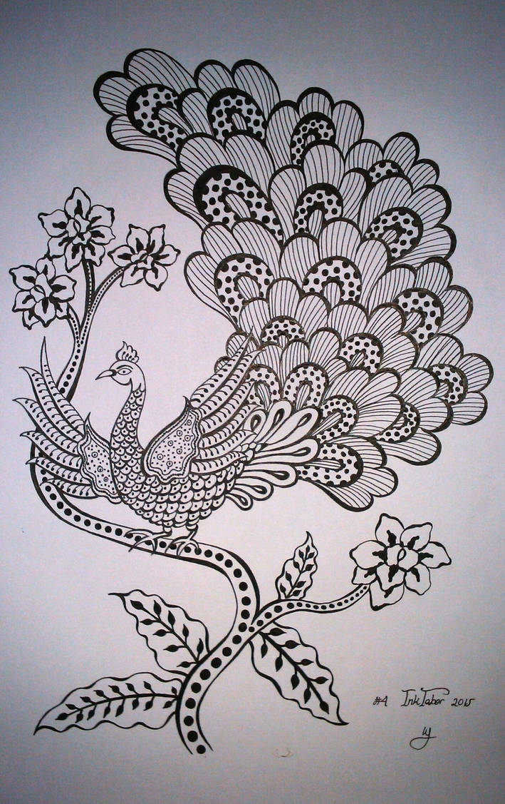 Detail Gambar Sketsa Burung Merak Nomer 41