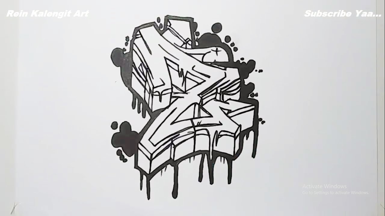 Detail Huruf A Sampai Z Graffiti Nomer 6