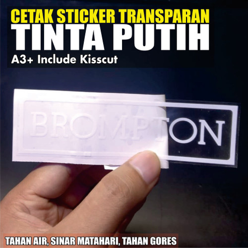 Detail Stiker Transparan Putih Nomer 24