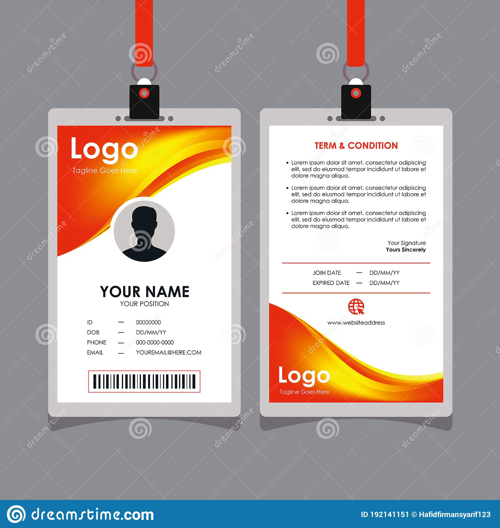 Detail Background Id Card Vector Nomer 27