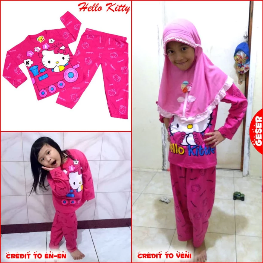 Detail Baju Tidur Anak Perempuan Hello Kitty Nomer 32