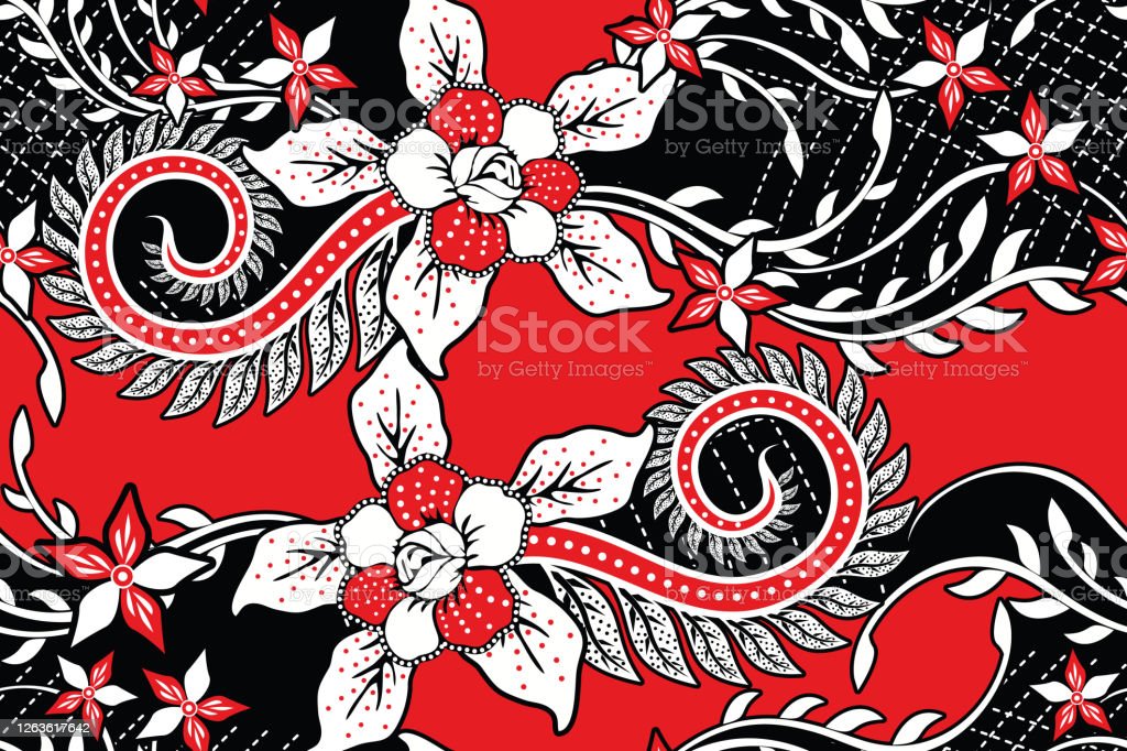 Detail Batik Bunga Vector Nomer 32