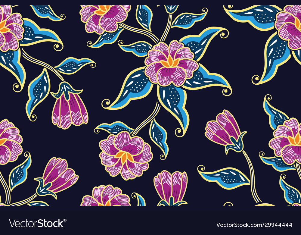 Detail Batik Bunga Vector Nomer 37