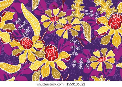 Detail Batik Bunga Vector Nomer 45