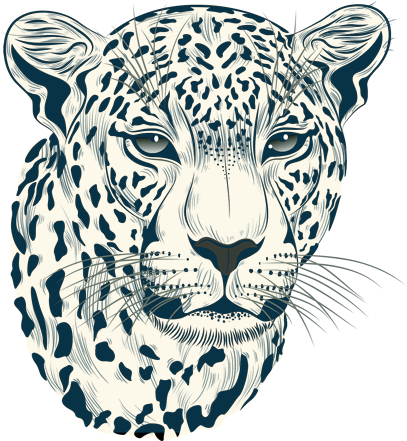 Detail Cheetah Black And White Clipart Nomer 22