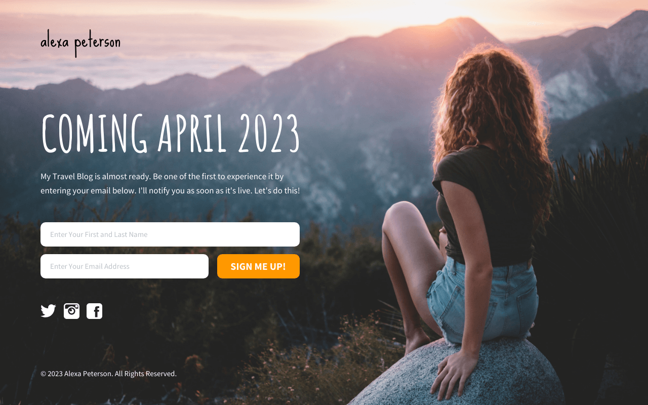 Detail Coming Soon Landing Page Template Nomer 15