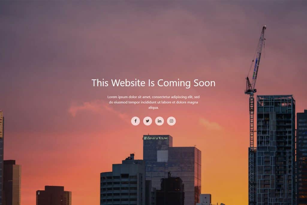 Detail Coming Soon Landing Page Template Nomer 21