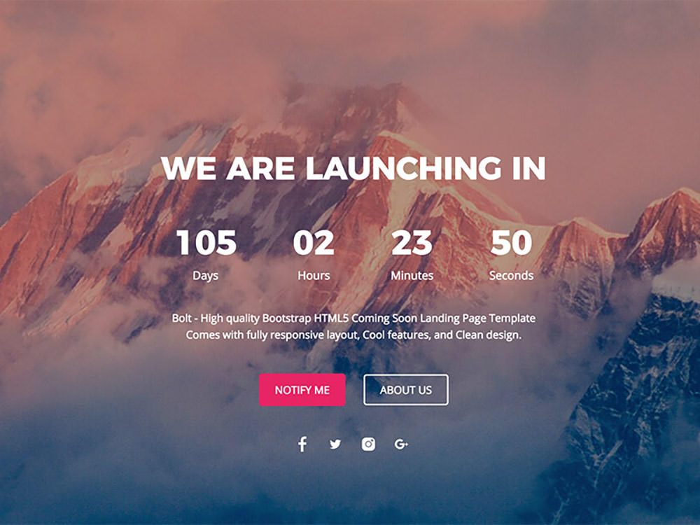 Detail Coming Soon Landing Page Template Nomer 41