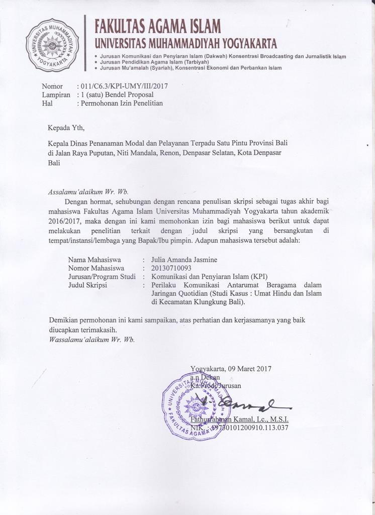 Detail Contoh Surat Izin Penelitian Ke Kesbangpol Nomer 11