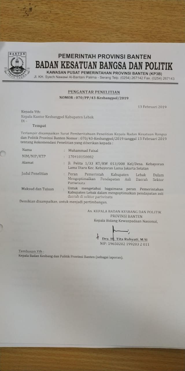 Detail Contoh Surat Izin Penelitian Ke Kesbangpol Nomer 2