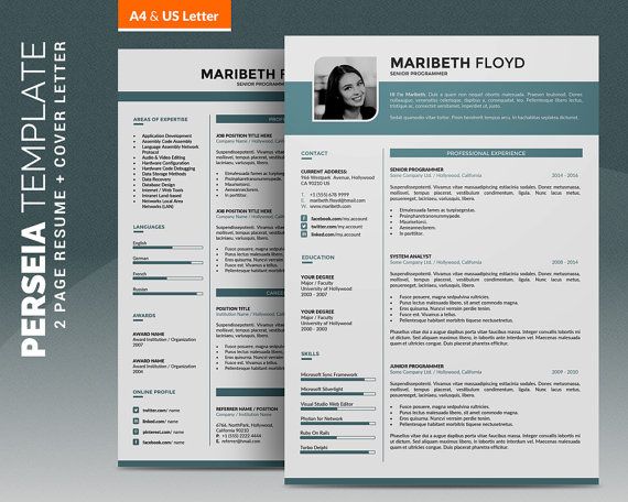 Detail Cv Template Word 2 Pages Nomer 2