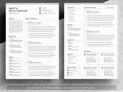 Detail Cv Template Word 2 Pages Nomer 14