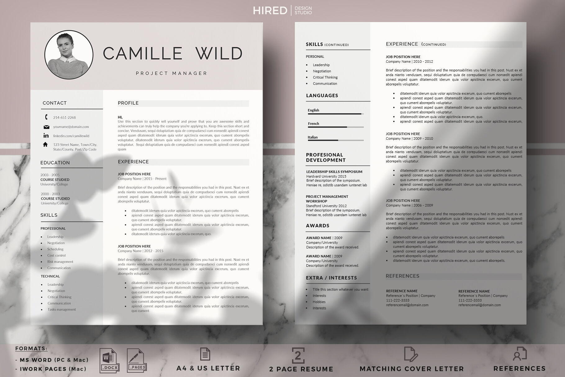 Detail Cv Template Word 2 Pages Nomer 15