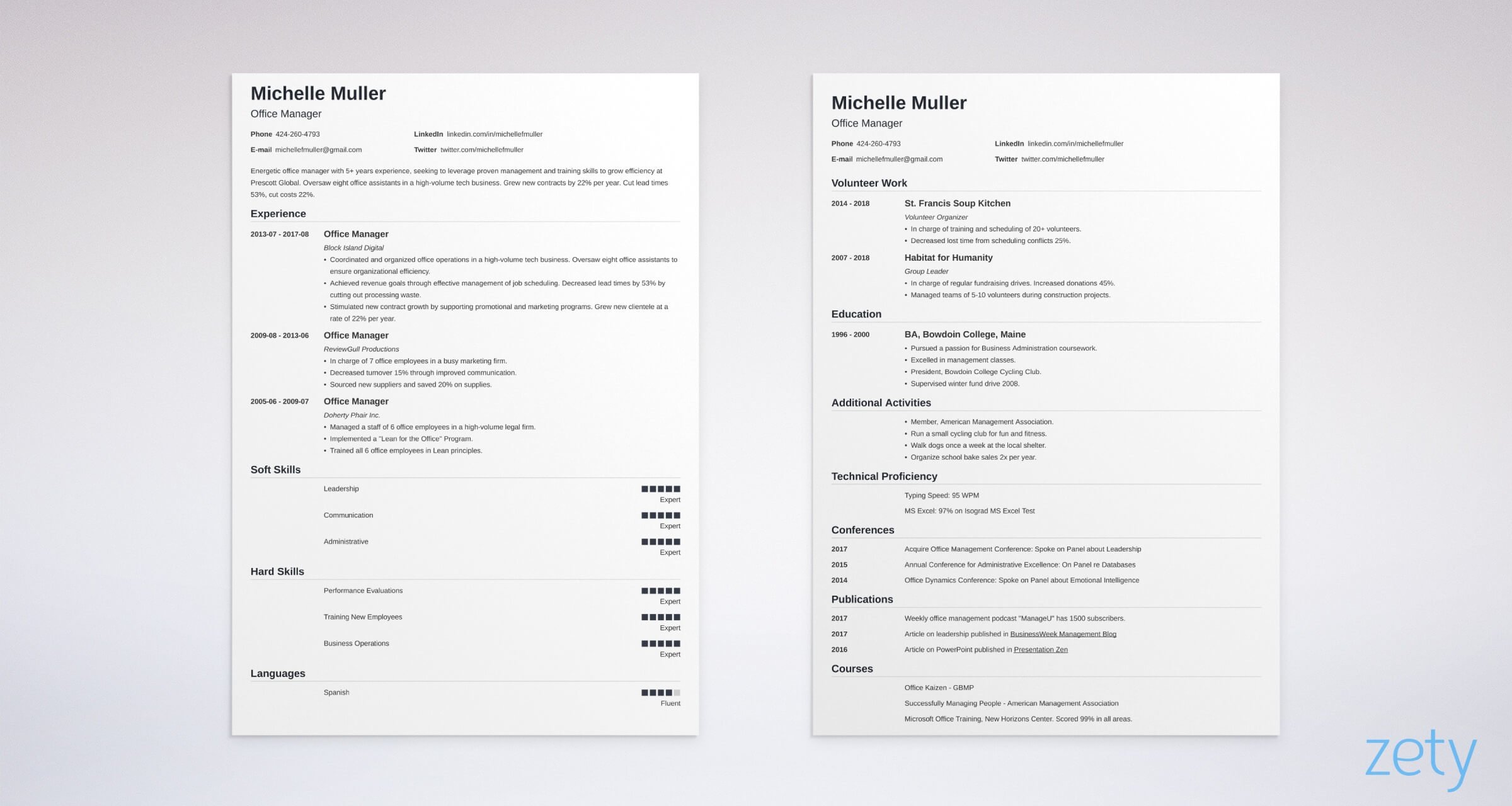 Detail Cv Template Word 2 Pages Nomer 16