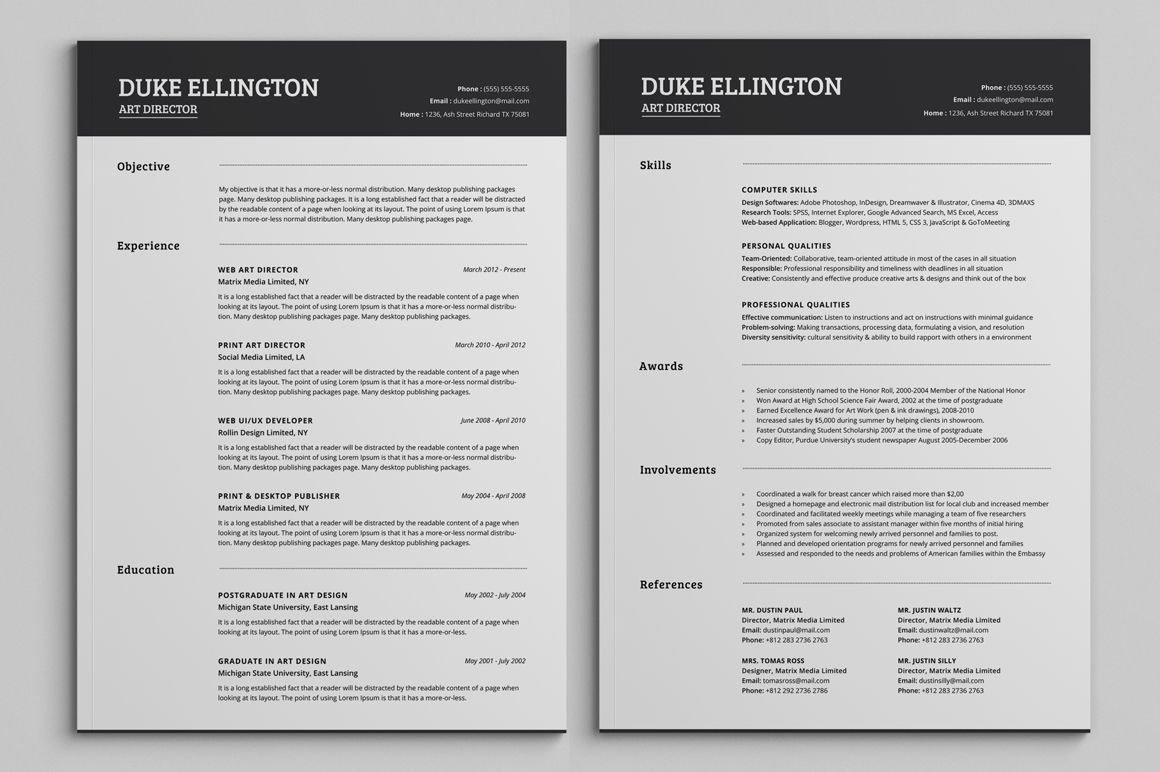 Detail Cv Template Word 2 Pages Nomer 3