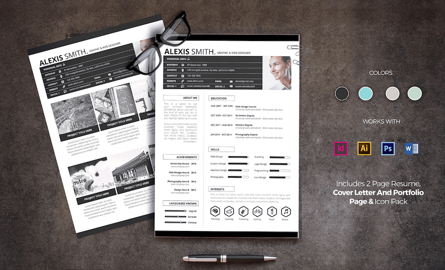 Detail Cv Template Word 2 Pages Nomer 28