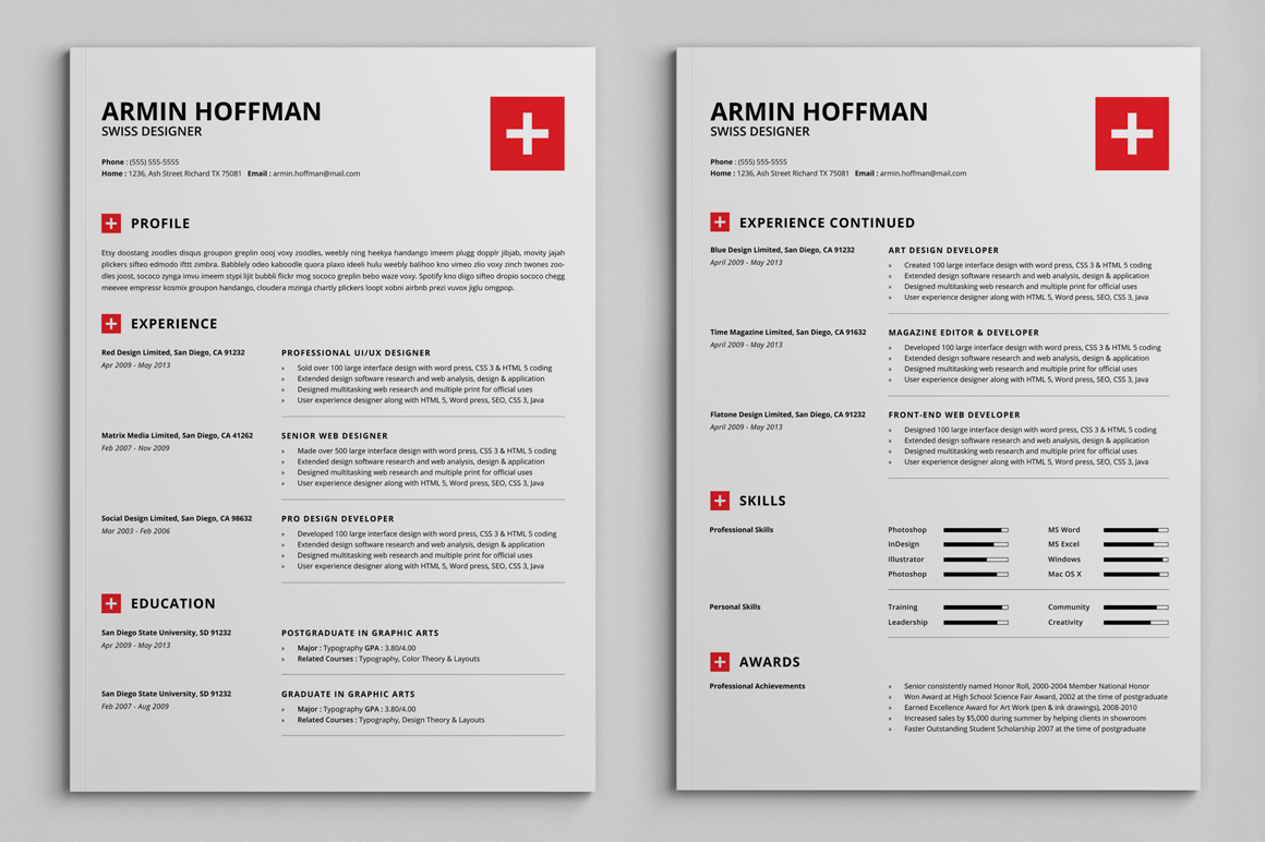 Detail Cv Template Word 2 Pages Nomer 37