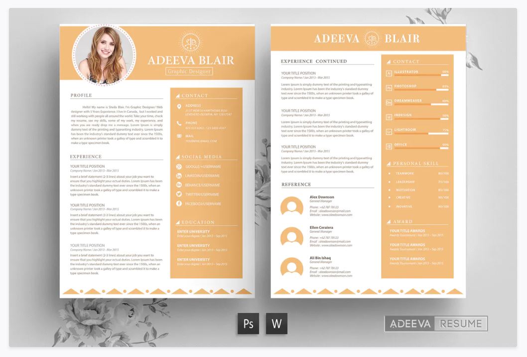 Detail Cv Template Word 2 Pages Nomer 38