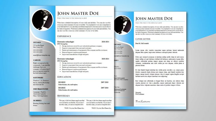 Detail Cv Template Word 2 Pages Nomer 41