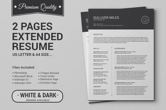 Detail Cv Template Word 2 Pages Nomer 42