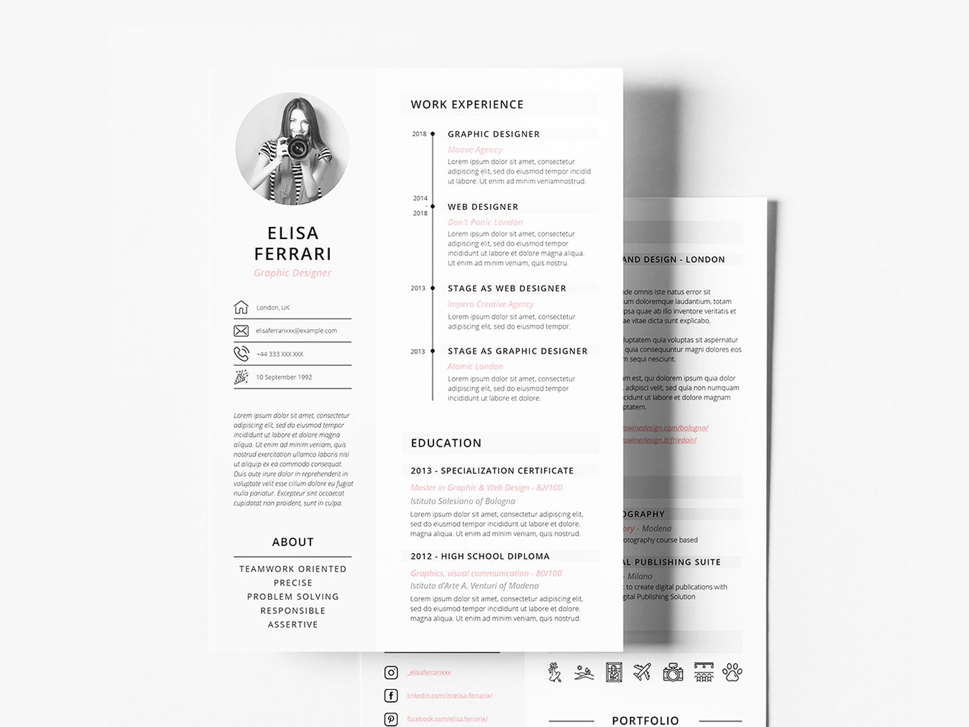 Detail Cv Template Word 2 Pages Nomer 8