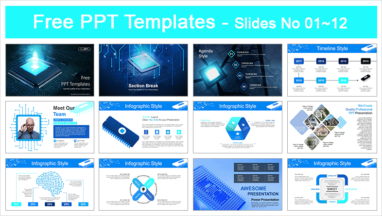 Detail Download Template Powerpoint Teknologi Nomer 14