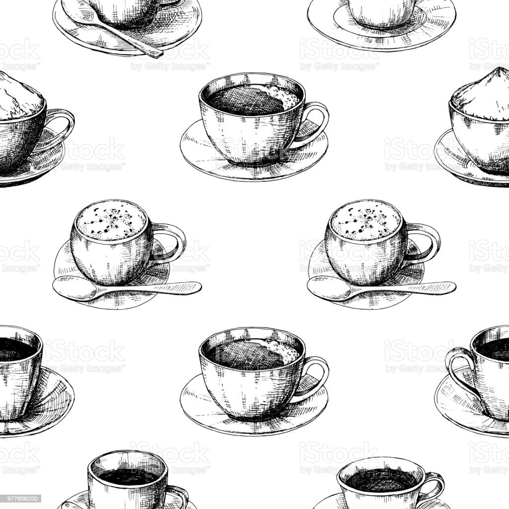 Detail Gambar Sketsa Gelas Kopi Nomer 39