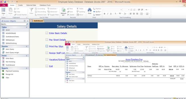 Detail Human Resources Database Template Nomer 34