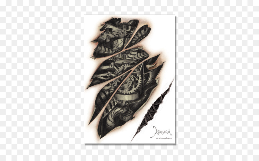 Detail Tatto Biomekanik Mesin Nomer 20