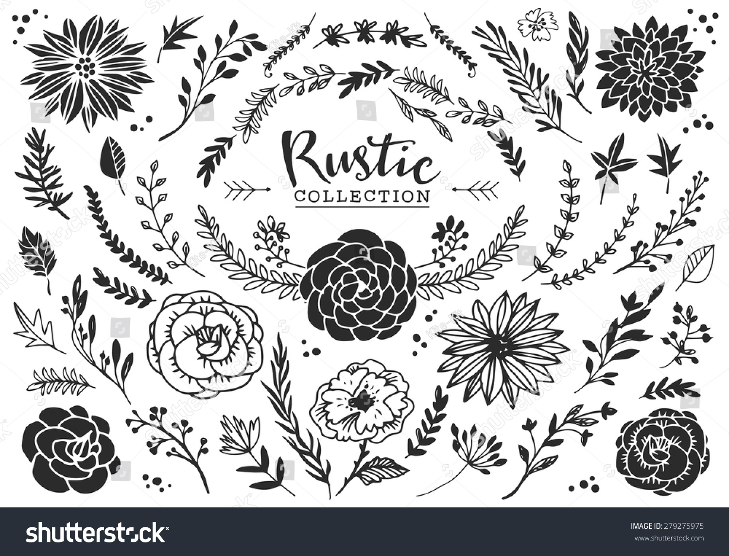 Detail Bunga Rustic Vector Nomer 17