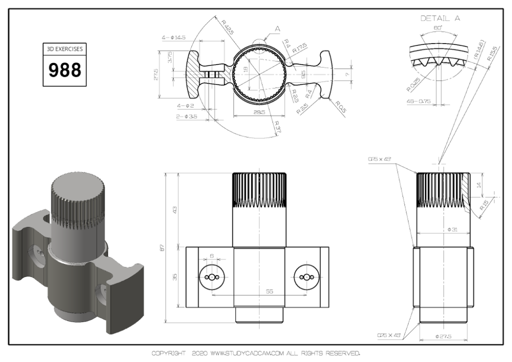 Detail Contoh Gambar Autocad 3d Nomer 29
