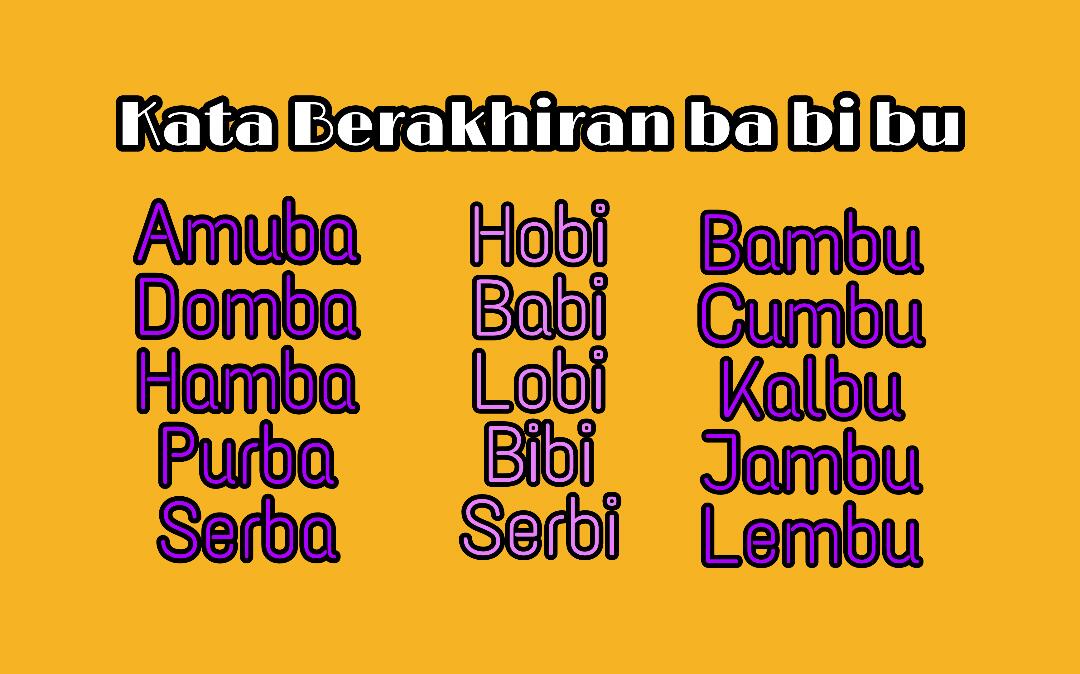 Detail Contoh Kata Akhiran Nomer 17