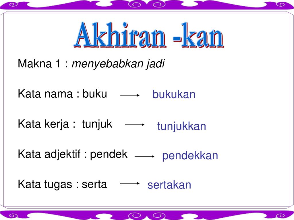Contoh Kata Akhiran - 55+ Koleksi Gambar