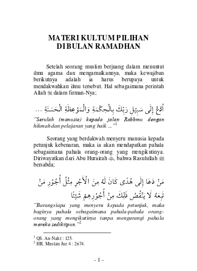 Detail Contoh Kultum Ramadhan Nomer 7