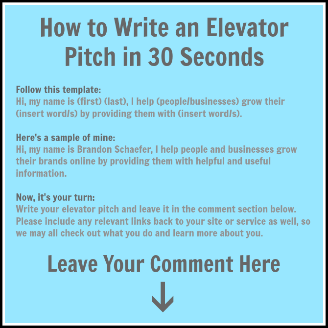 Detail Elevator Speech Template Nomer 9