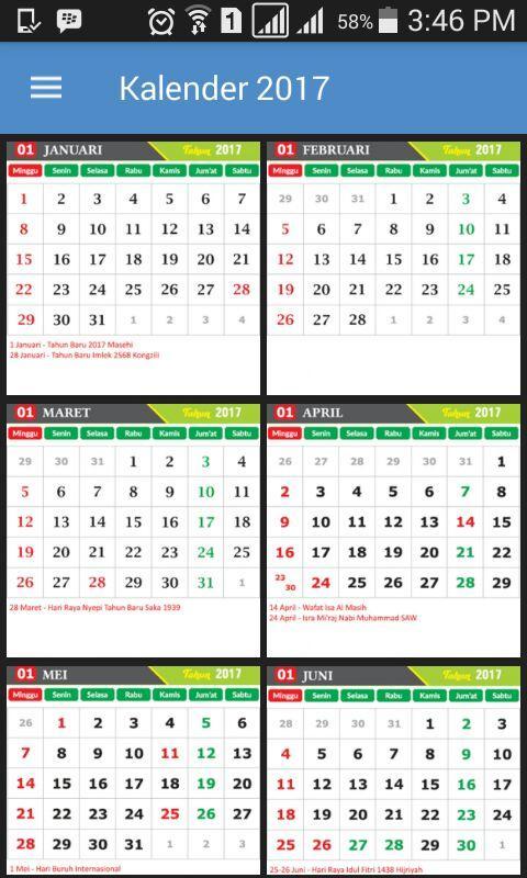 Detail Gambar Kalender 2017 Nomer 36