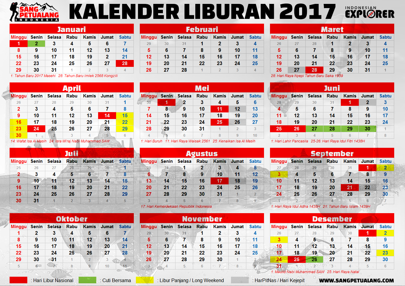 Detail Gambar Kalender 2017 Nomer 45