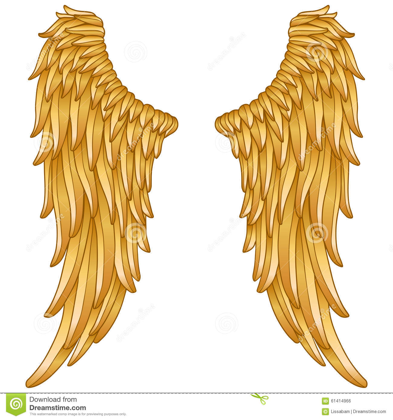 Detail Gold Angel Wings Clipart Nomer 12