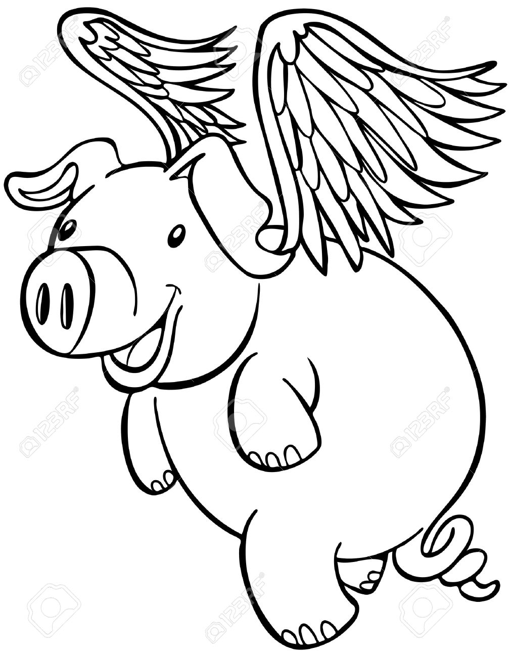Detail Pig With Wings Clipart Nomer 20