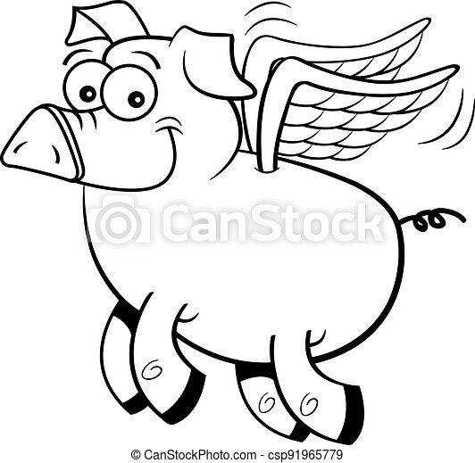 Detail Pig With Wings Clipart Nomer 28
